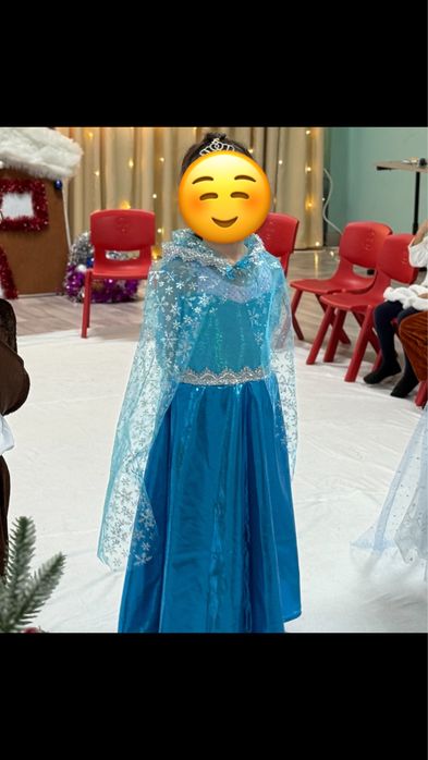 Новогоднее детское платье Эльзы.