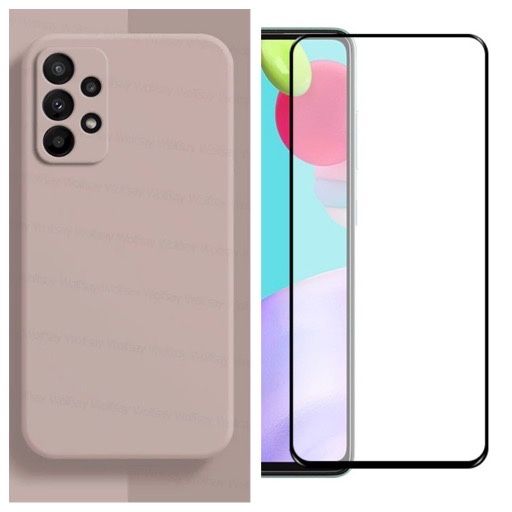 Husa Soft Interior Catifea si Folie Sticla Samsung A13/A53/A54/A55/A56/A57