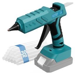 Pistol de lipit cu silicon fără fir compatibil Makita 18V Alimentare pe baterie 30x11mm beţişoare – Baterie neinclusa