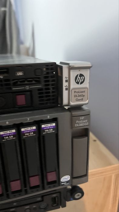 3 броя сървър HP Gen8 128GB RAM Xeon2680 ESXI - цена за всичко