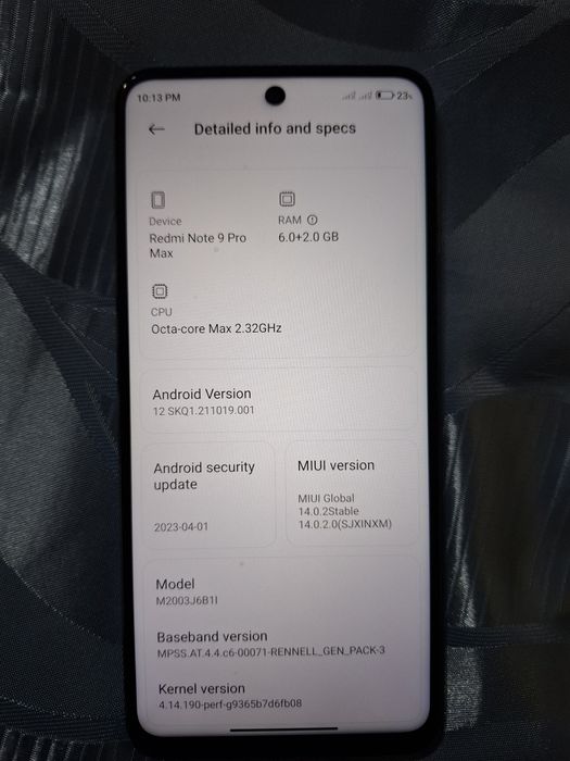 Redmi note 9 pro max.