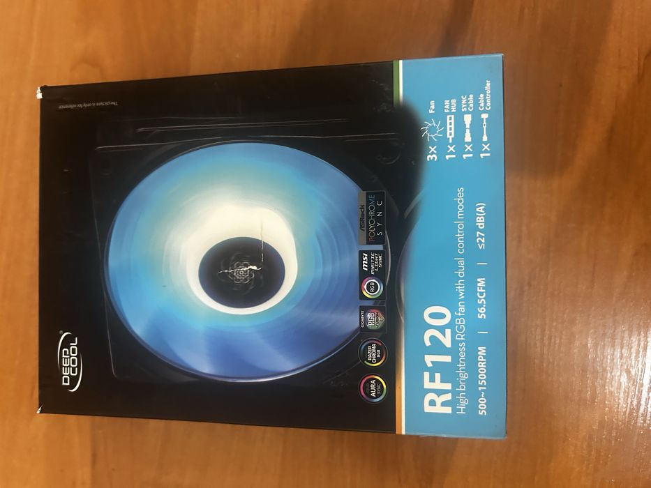 Вентилятор Deepcool RF120 12cm Colour LED 3 шт