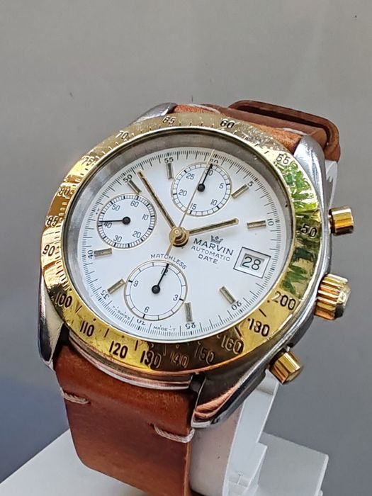Ceas Marvin Automatic Chronograph Aur-Otel 41 mm