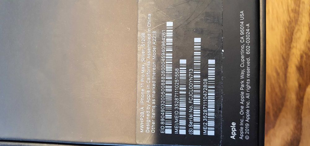 i Phone 11 Pro Max 512 nota 10