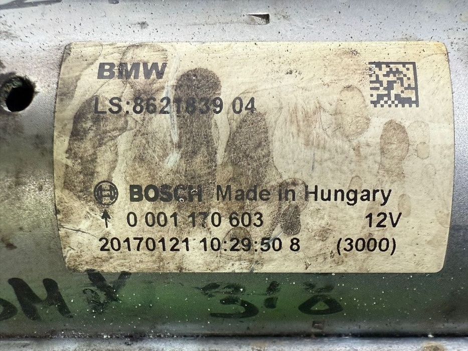 Electromotor bmw 318i sport seria 3 lci f30 1.5 benzina 2017 cod oem 12418621839 12418625995