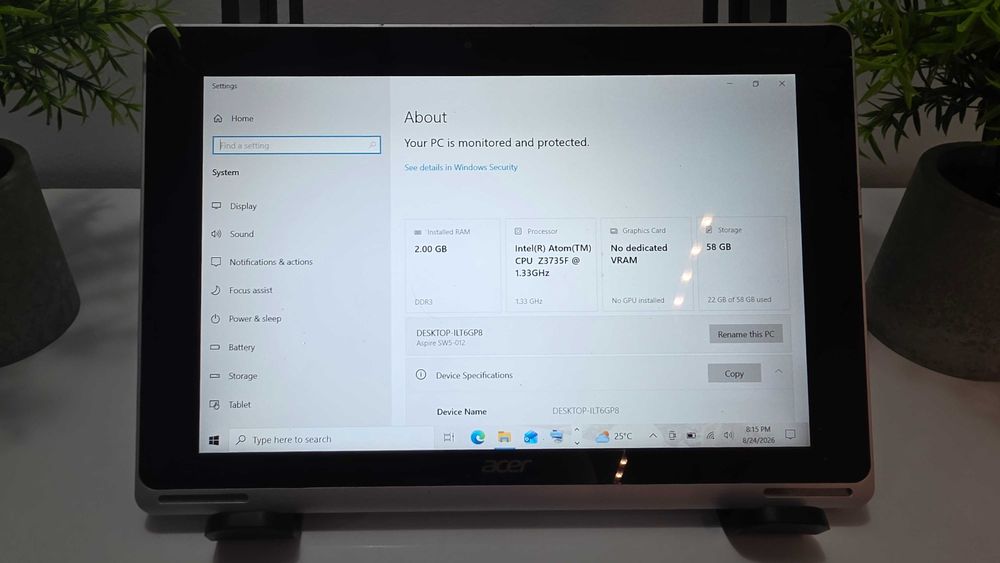 Tableta Acer Aspire SW5-012