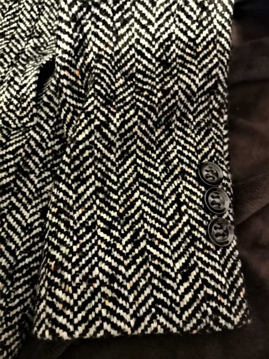 Palton PRENSLER mar 58 ,50-lana-30-vascoza-20-polyester ,negru cu gri