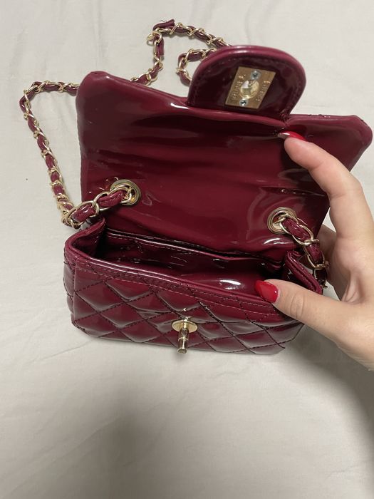 Бордо чанта на Chanel
