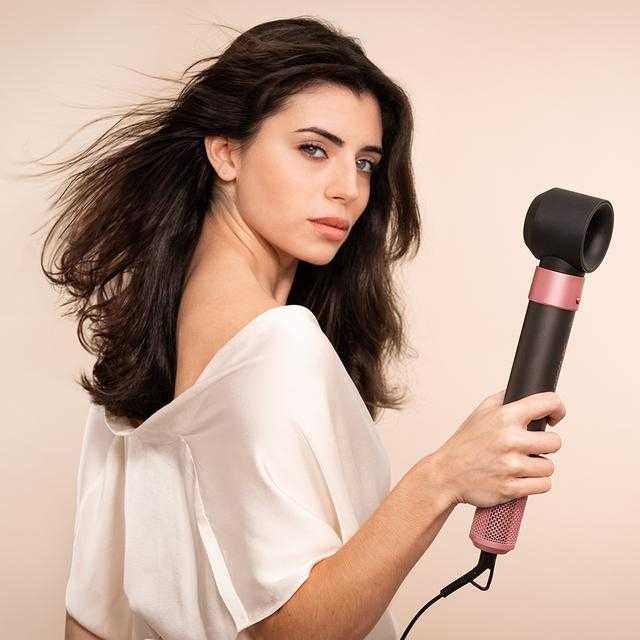 Ondulator Multistyler Cecotec Bamba CeramicCare AirGlam 8 in 1, placa de indreptat si ondulator cu tehnologia Coanda, Uscator, 1400 W -Negru-RESIGILAT