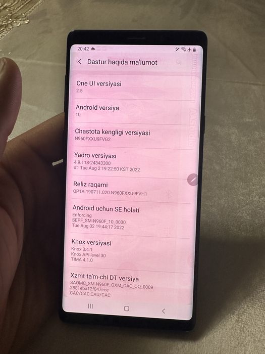 Samsung Galaxy Note 9 sotiladi.Telefon orginal Vetnam Xotira 512GB