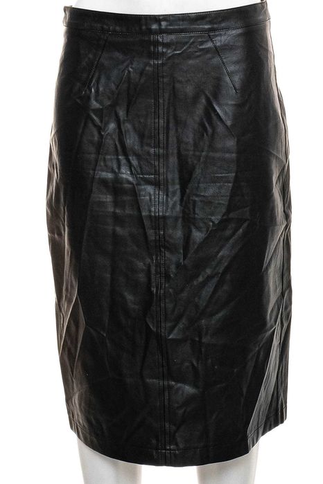 Чисто нова дълга черна кожена пола тип "молив", размер L