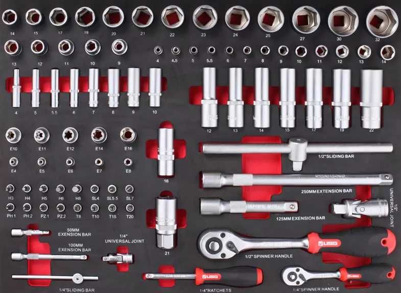 FIXMAN professional instrumentlar to‘plami (7 ta lotokli garaj shkafi)