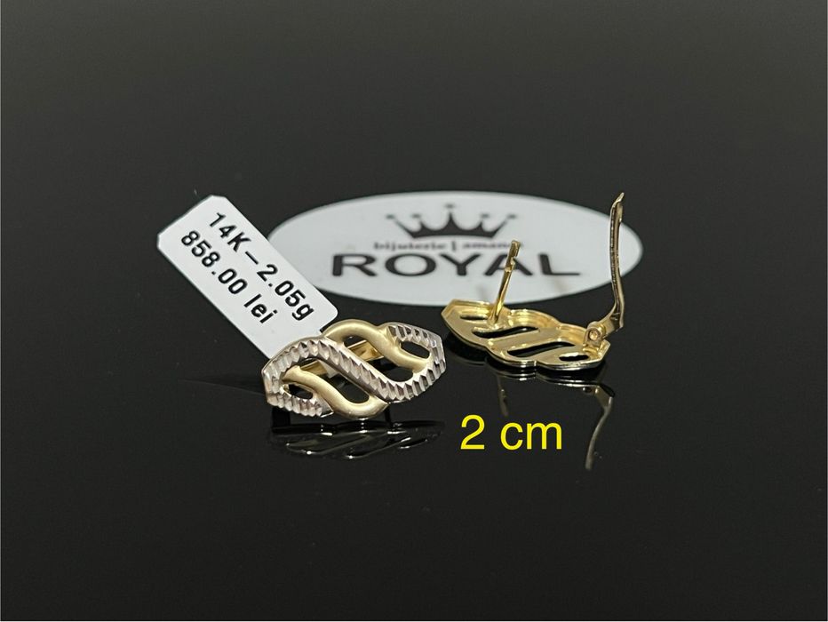 Bijuteria Royal CB : Cercei aur 14k 2,05 grame