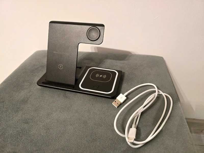 Încărcător Wireless 3 în 1 Pliabil - Telefon, Apple Watch, Căști - NOU