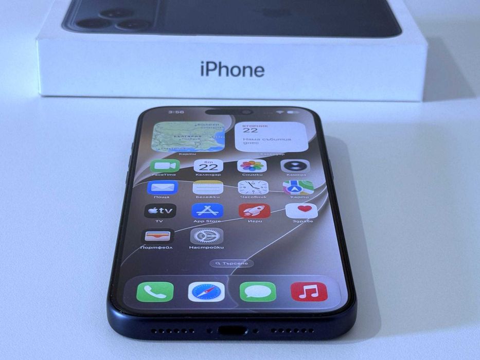 Бартер! 18м.Гаранция! Като НОВ! iPhone 17 Pro Max Deep Blue (Син) 100% Батерия.