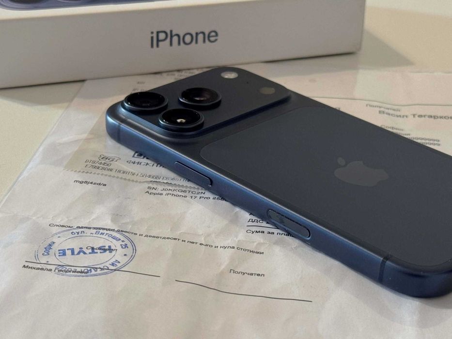 Бартер! 24м.Гаранция! iPhone 17 Pro Deep Blue (Син) 47 Цикъла.