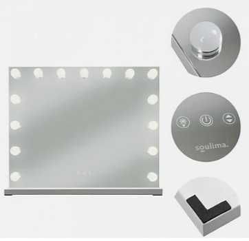 Светещо козметично огледало с 15 LED крушки и регулиране на светлината