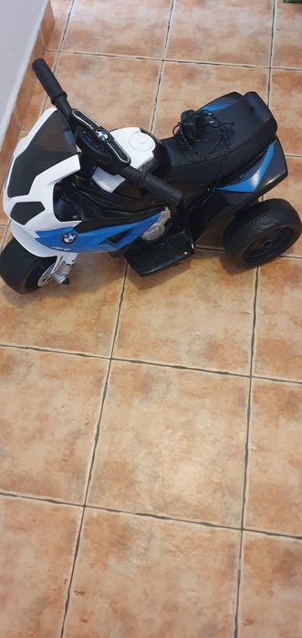 Motocicletă electrică bmw s1000rr triciclu albastru pentru copii