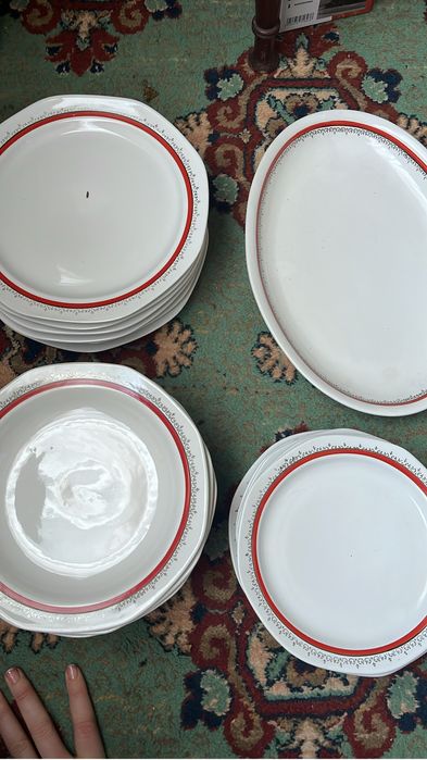 Set de farfurii si platou pentru servit masa