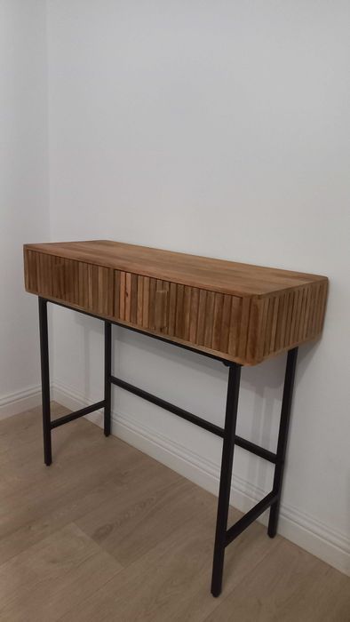 Consola din lemn de mango cu picioare metalice