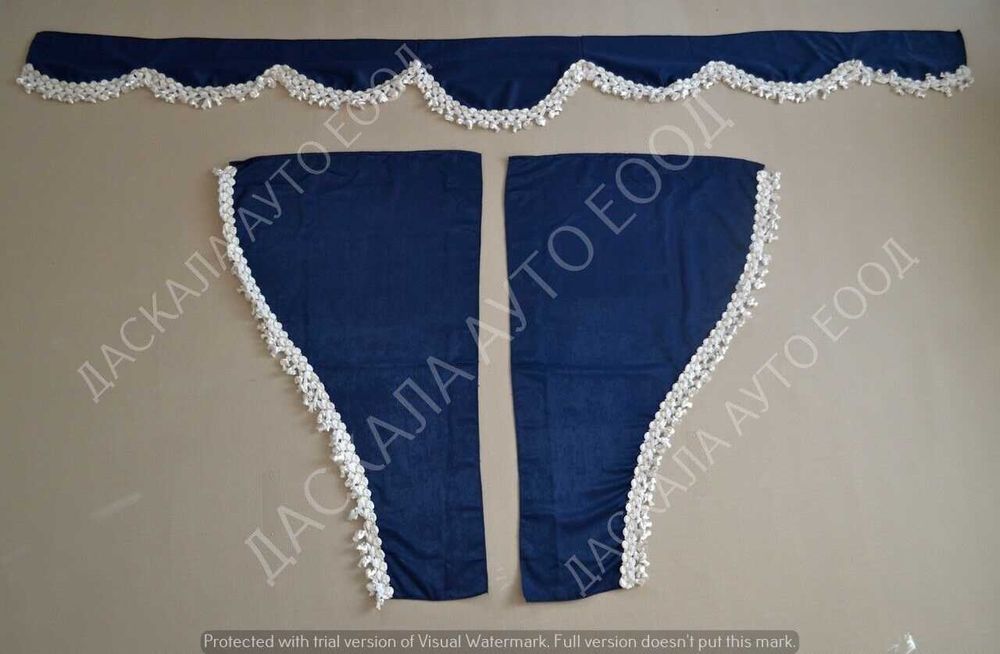 Комплект от 3 части декоративни пердета УНИВЕРСАЛНИ за камион, 4 ЦВЯТА