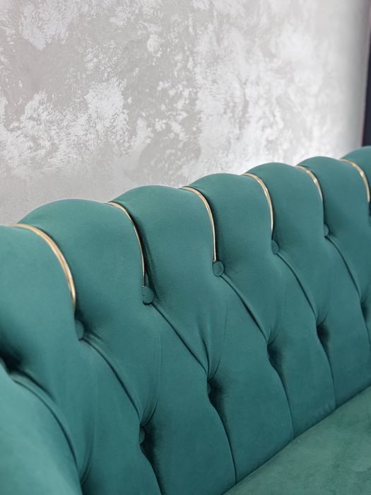Canapea și fotolii moderne salon (3 piese) Arad ( verde smarald )