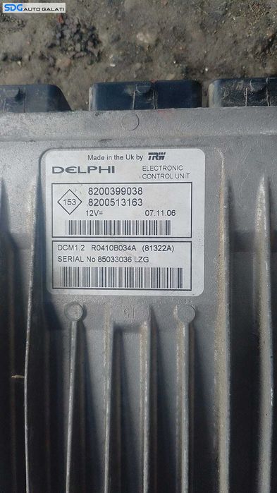 Kit Pornire ECU Calculator Motor Siemens Calculator Confort Cheie CIP Cartela Imobilizator Renault Megane 2 1.5 DCI 2002 - 2008 Cod 8200399038 8200513163 8200606830 8200615749 8200468515 S118539002E [M8065]