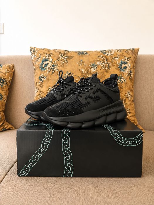 Adidasi Versace Chain Reaction Black Edition