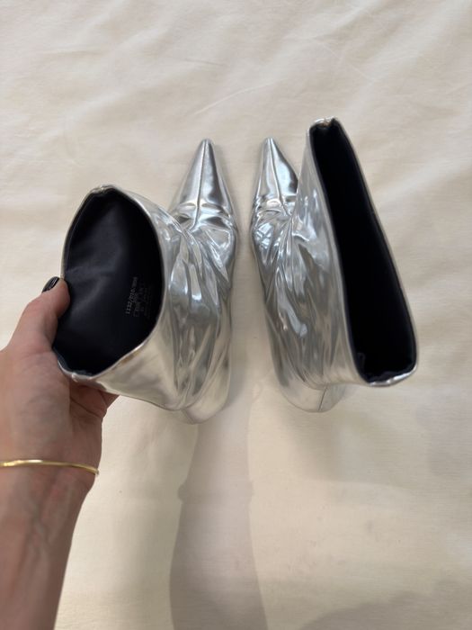 Zara limited кожаные сапожки