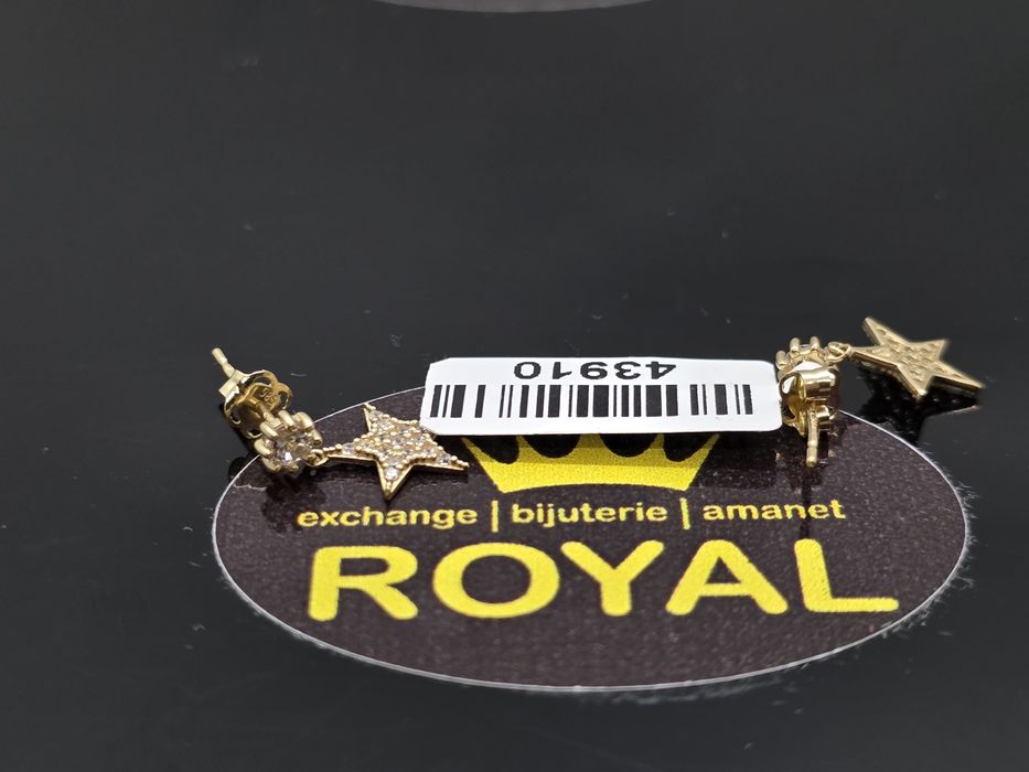Bijuteria Royal: Cercei aur 14k/0.92 gr