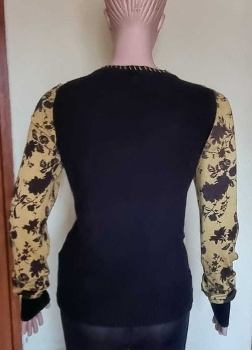 Pulover elegant, 80% matase tricotata, tricot dens, elastic, marimea L