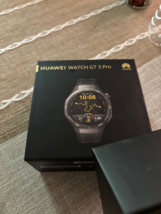 Huawei Watch GT 5 Pro 46mm Black – кутия и зарядно