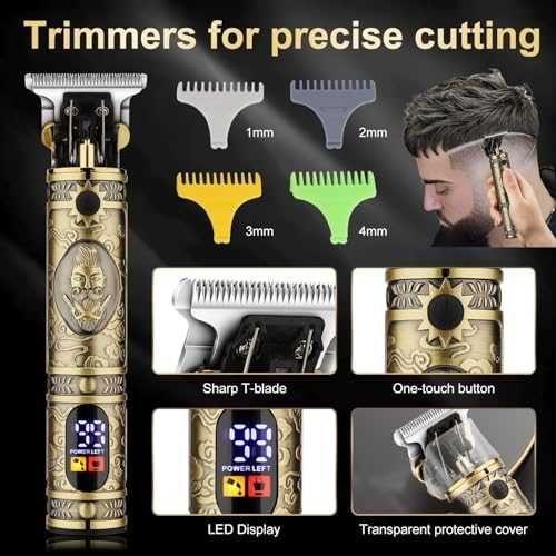 Нов 4 в 1 Метален тример електрическа самобръсначка мъжки сет подарък