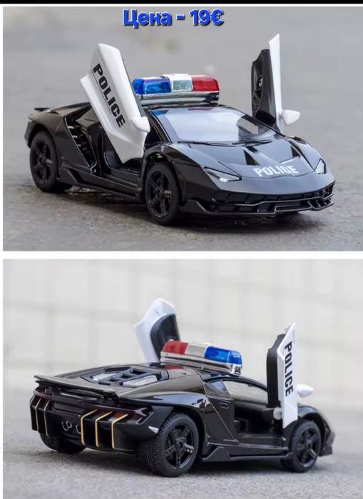 Метални реалистични модели на Lamborgini Veneno i LP770-4 Police Lambo