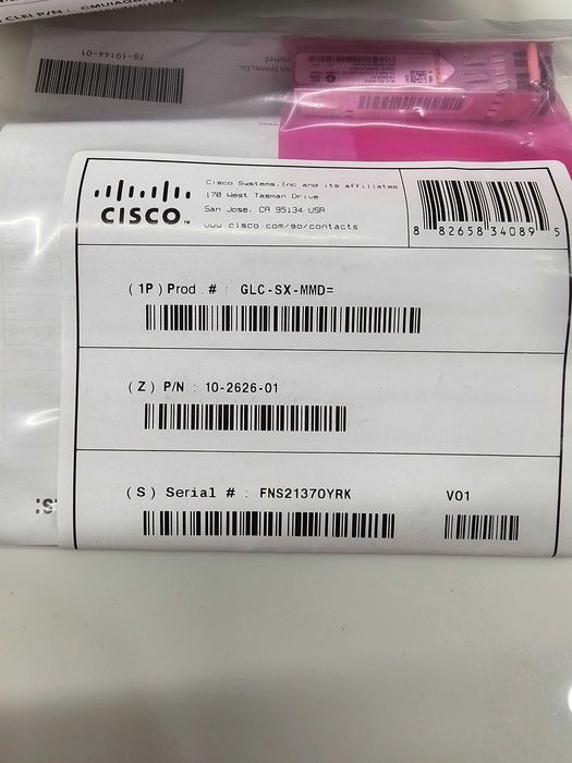 Cisco GLC-SX-MMD= 1000BASE-SX SFP transceiver module, MMF, 850nm, DOM