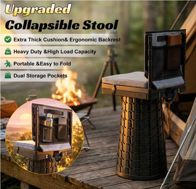 Scaun Pliabil cu Speteaza, Ultra Compact, NOU