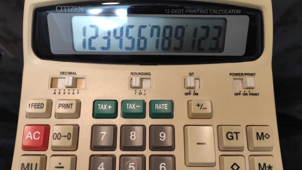 Citizen CX-85  печатающий калькулятор.