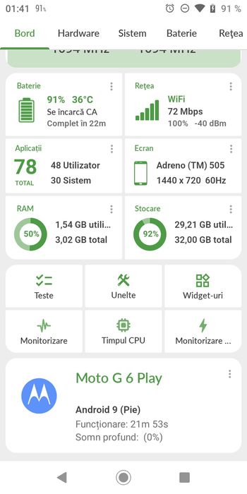 Motorola Moto G6 Play – stare impecabilă + cutie originală