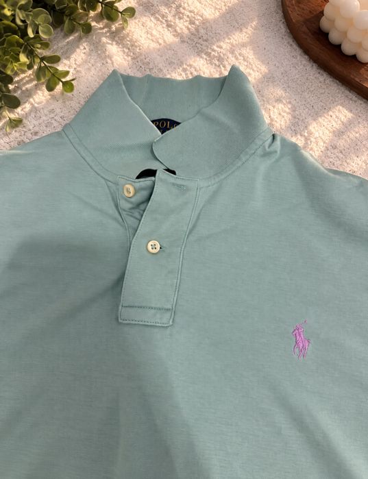 Polo Ralph Lauren Classic Fit L – tricou polo verde mentă – 100% bumbac