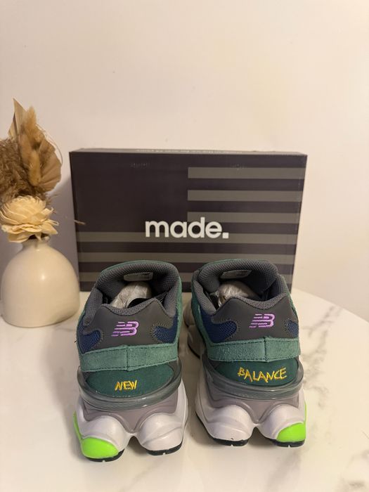 New Balance 9060 Green Piele Naturala