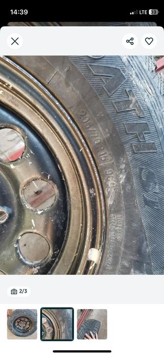 Roată r15 cu jantă de tablă de vânzare