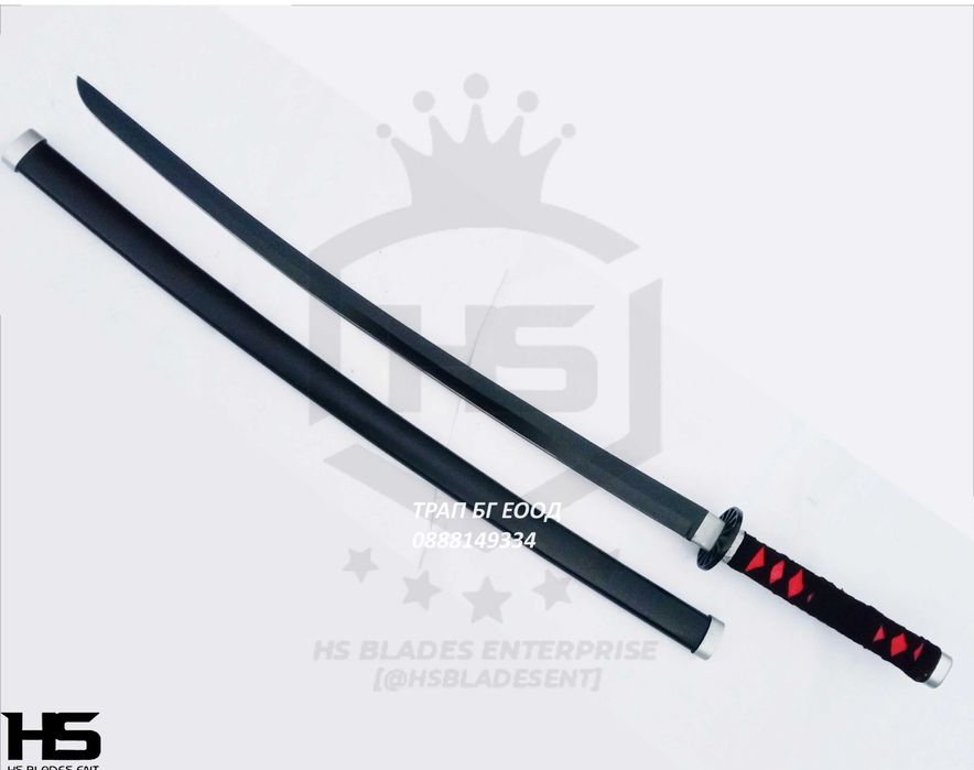 Стоманена Катана Tanjiro Kamado Demon Slayer Swords Katana 74 см