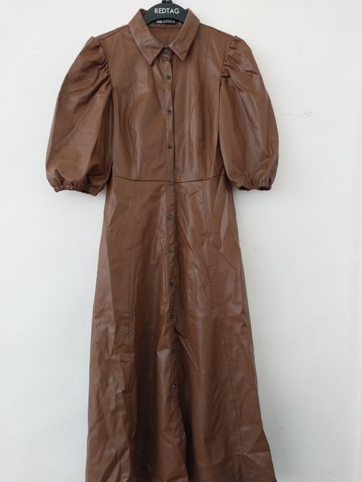 Коженная платья зара