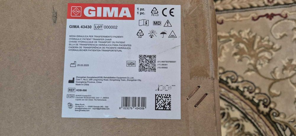 Scaun medical hidraulic pentru transport pacienti