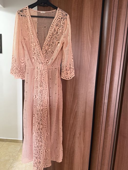 Rochie de plajă Oysho S/M – bumbac brodat