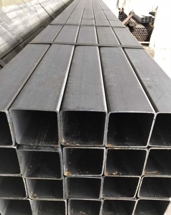 Țeavă Stâlp Rectangulară Neagră Gard 100x100x3 6ml