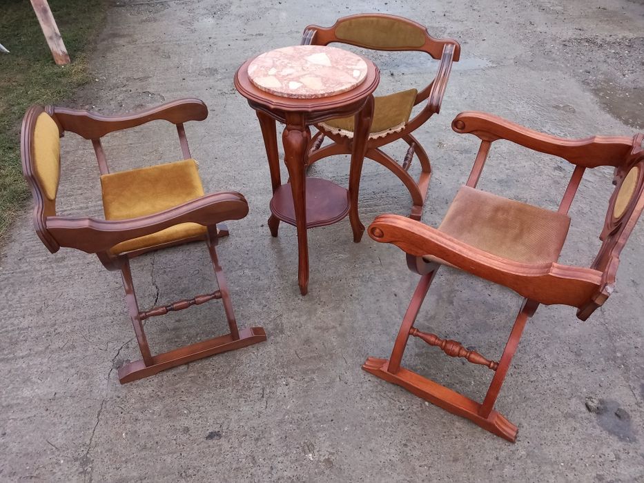 Scaune vintage lemn masiv