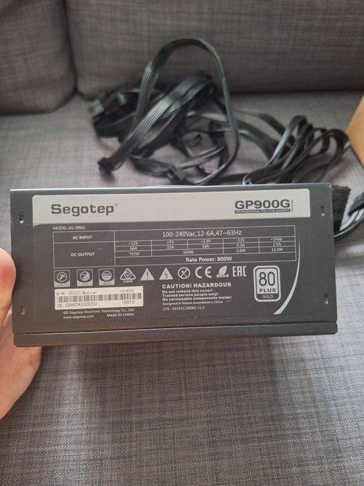 Vând Sursa Modulara Segotep GP900G, 800W, 80 PLUS Gold