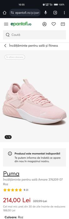 Încălțăminte Puma, damă, roz, Original 42