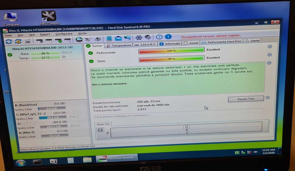 3.HDD Hard Disk Laptop Hitachi 500Gb 5400rpm 8MB SATA II